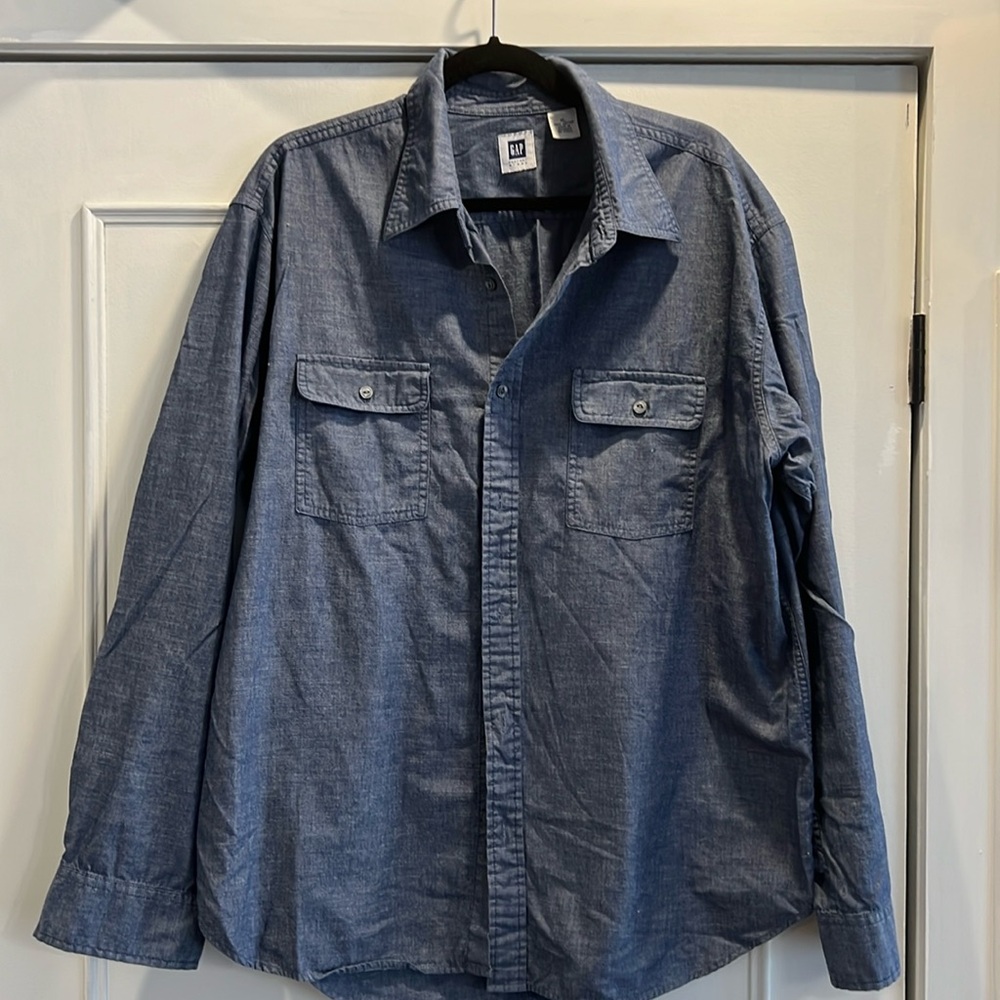 Gap Factory Denim button down shirt Xl